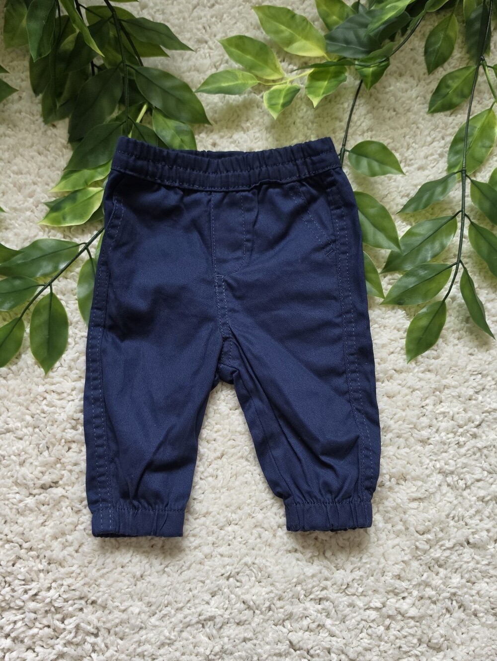 Baby Boy Navy Blue Joggers (0-3 Months)